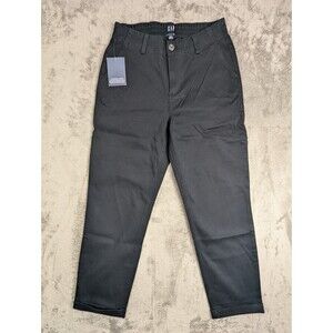 Gap Pants Women's Size 6 Slash Pocket Elastic Waist Black Color Flat Front NWT